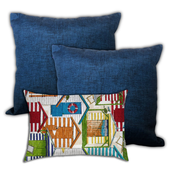 Homeroots 18" X 18" Orange And White Blown Seam Solid Color Throw Indoor Outdoor Pillow  Uv Protected Polyester 409600