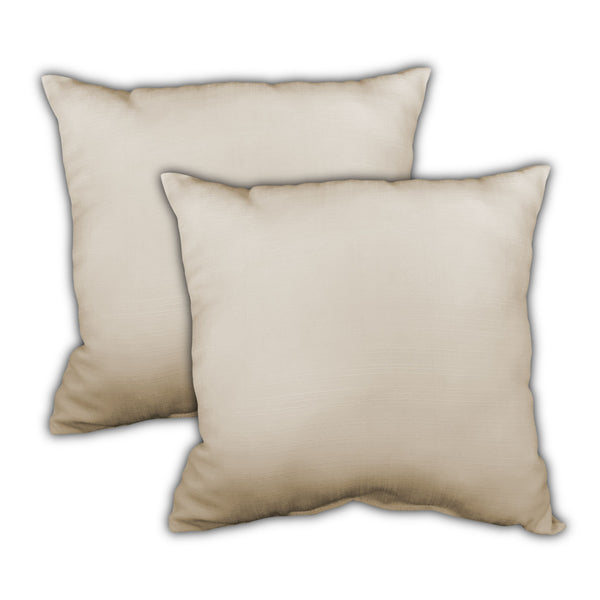 Homeroots Set Of Three 18" X 18" Tan And Seafoam Blown Seam Geometric Throw Indoor Outdoor Pillow  Uv Protected Polyester 409667