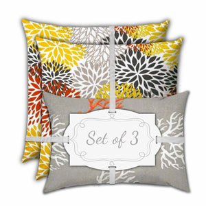 Homeroots 18" X 18" Gray And White Zippered Floral Throw Indoor Outdoor Pillow  Uv Protected Polyester 409674