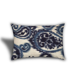 Homeroots Set Of Three 18" X 18" Navy Blue And White Zippered Striped Throw Indoor Outdoor Pillow  Uv Protected Polyester 409702