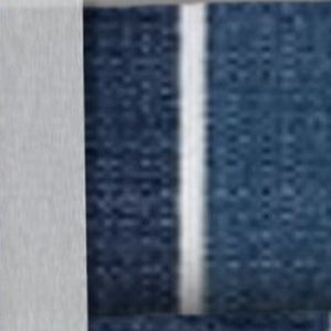 Homeroots Set Of Three 18" X 18" Navy Blue And White Zippered Striped Throw Indoor Outdoor Pillow  Uv Protected Polyester 409702