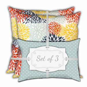 Homeroots Set Of Three 18" X 18" Seafoam And White Zippered Floral Throw Indoor Outdoor Pillow  Uv Protected Polyester 409737
