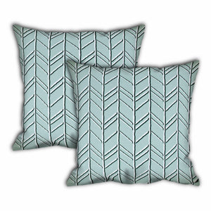 Homeroots Set Of Three 18" X 18" Seafoam And White Zippered Floral Throw Indoor Outdoor Pillow  Uv Protected Polyester 409756