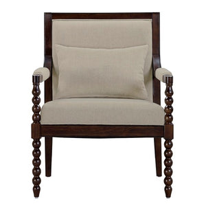 English Elm Philippe Accent Arm Chair with Morocco Solid Wood Legs, Plush Foam Seat, 300lb Capacity, Stylish Upholstery B035P261472