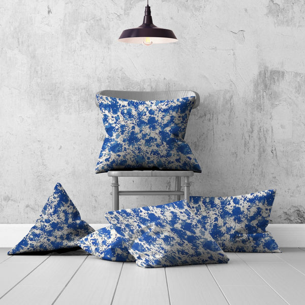 Homeroots Set Of Three 20" X 20" Blue And White Zippered Coastal Throw Indoor Outdoor Pillow Cover  100% Polyester 409902