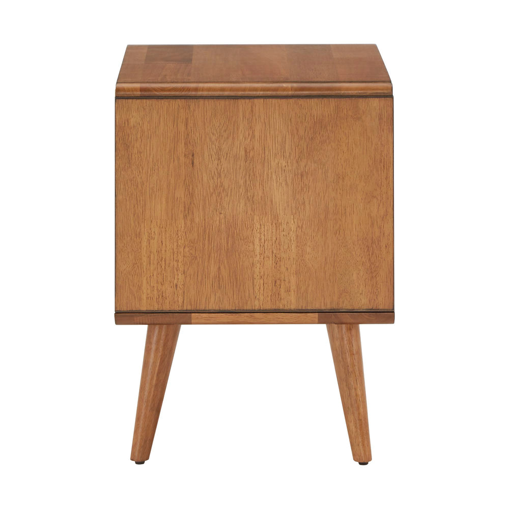 Homelegance Camryn Mid-century Rubberwood Nightstand with Two Drawers for Bedroom 409B-4