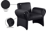 Fleurette Black Velvet Accent Chair 409Black Meridian Furniture