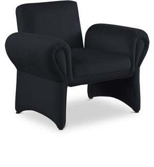 Fleurette Black Velvet Accent Chair 409Black Meridian Furniture