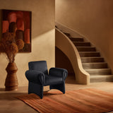 Fleurette Black Velvet Accent Chair 409Black Meridian Furniture