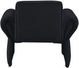 Fleurette Black Velvet Accent Chair 409Black Meridian Furniture