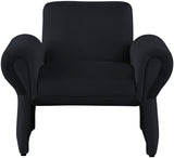 Fleurette Black Velvet Accent Chair 409Black Meridian Furniture