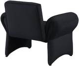 Fleurette Black Velvet Accent Chair 409Black Meridian Furniture