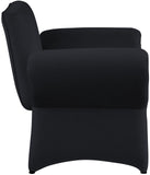 Fleurette Black Velvet Accent Chair 409Black Meridian Furniture