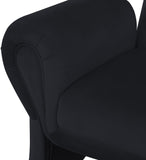 Fleurette Black Velvet Accent Chair 409Black Meridian Furniture