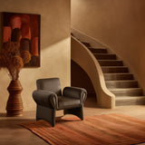 Fleurette Brown Velvet Accent Chair 409Brown Meridian Furniture