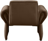 Fleurette Brown Velvet Accent Chair 409Brown Meridian Furniture