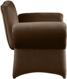 Fleurette Brown Velvet Accent Chair 409Brown Meridian Furniture