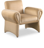 Fleurette Camel Velvet Accent Chair 409Camel Meridian Furniture