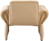 Fleurette Camel Velvet Accent Chair 409Camel Meridian Furniture