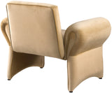 Fleurette Camel Velvet Accent Chair 409Camel Meridian Furniture