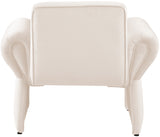 Fleurette Cream Velvet Accent Chair 409Cream Meridian Furniture