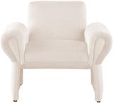 Fleurette Cream Velvet Accent Chair 409Cream Meridian Furniture