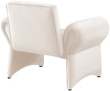 Fleurette Cream Velvet Accent Chair 409Cream Meridian Furniture