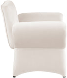 Fleurette Cream Velvet Accent Chair 409Cream Meridian Furniture