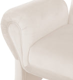 Fleurette Cream Velvet Accent Chair 409Cream Meridian Furniture