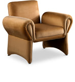 Fleurette Saddle Velvet Accent Chair 409Saddle Meridian Furniture