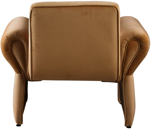 Fleurette Saddle Velvet Accent Chair 409Saddle Meridian Furniture
