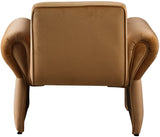 Fleurette Saddle Velvet Accent Chair 409Saddle Meridian Furniture