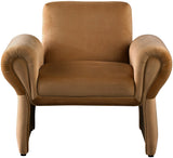 Fleurette Saddle Velvet Accent Chair 409Saddle Meridian Furniture