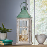 Christopher Knight Home® - Noble House - Hooven Coastal Handcrafted Mango Wood Decorative Lantern