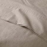 Madison Park Peached Percale Casual 200 Thread Count Relaxed Cotton Percale Sheet Set MP20-5410 Khaki