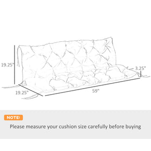 English Elm Patio Bench Cushion Tufted Overstuffed Polyester Fill for Swing Sofa Pergola Seating Red T3971P418309