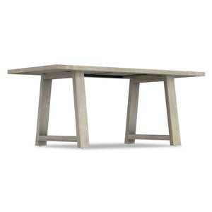 English Elm Whitley Solid Mango Wood Farmhouse Dining Table Trestle Base Seats Six White B136P420748