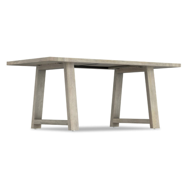 English Elm Whitley Solid Mango Wood Farmhouse Dining Table Trestle Base Seats Six White B136P420748