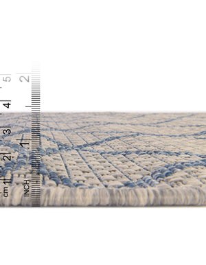 Unique Loom Outdoor Trellis Gitter Machine Made Trellis Rug Gray Blue,  10' 0" x 10' 0"