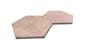 English Elm Hexagon Gold Beige Yellow Marble Tiles - Textured Fluted Finish For Stunning Bathroom Walls & Accents W1696P262336