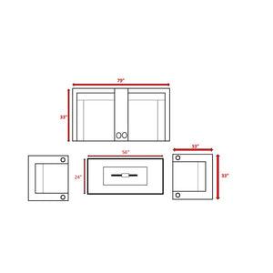 English Elm Ready-To-Use 6-Piece Wicker Patio Conversation Set With Fire Pit, Cushions & Seating For 4+ Comfort B120S00222-GIGA