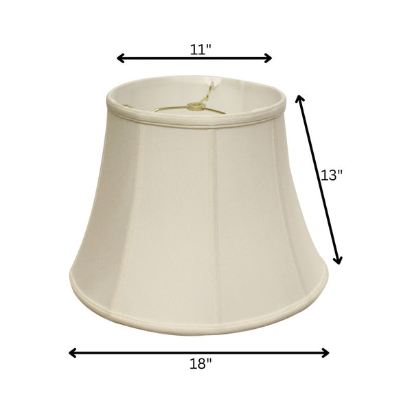 English Elm Slant Bell Shantung Fabric Lampshade Washer Fitter Warm Ambient Glow for Living Rooms B075101474
