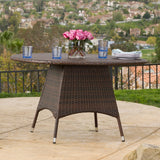 Christopher Knight Home® Corsica Brown Wicker Outdoor Round Dining Table