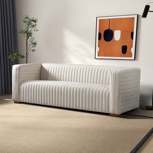 English Elm Elara Performance Velvet Sofa Low Profile Contemporary Living Room Seating B183P255304