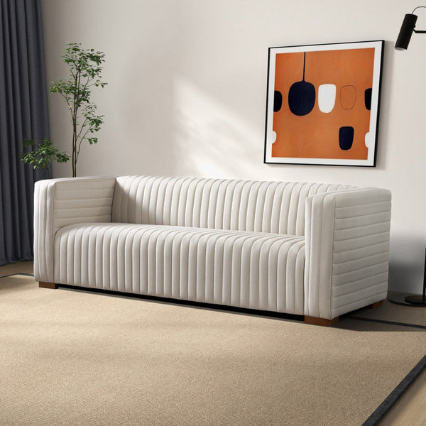 English Elm Elara Performance Velvet Sofa Low Profile Contemporary Living Room Seating B183P255304