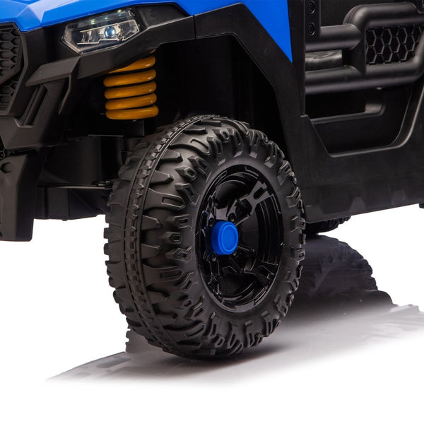 English Elm 24v 400w Six Wheel Kids Electric Dump Truck 4wd Remote Control Ride on Toy Blue W1578P353179