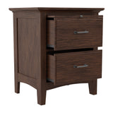 OSP Home Furnishings Modern Mission 2 Drawer Nightstand Vintage Oak