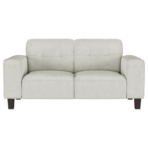 English Elm Slater Faux Leather Manual Reclining Sofa Set with Track Arms for Living Rooms B062S01479