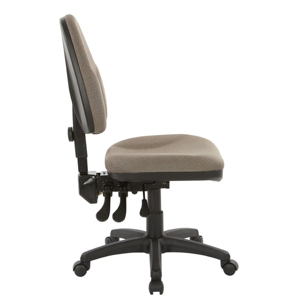 OSP Home Furnishings Dual Function Ergonomic Office Chair with Lumbar Support and Pneumatic Height Adjustment 36420-294
