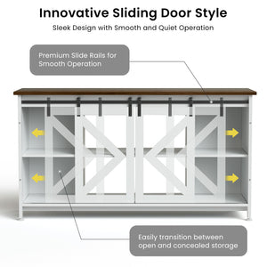 English Elm Metal Aquarium Stand with Cabinet for 80 Gallon Tank, White Storage Shelves, 1000LB Top Load Capacity, Durable Steel Frame, 58.9"L x 19.7"W x 32.6"H W1162P206000